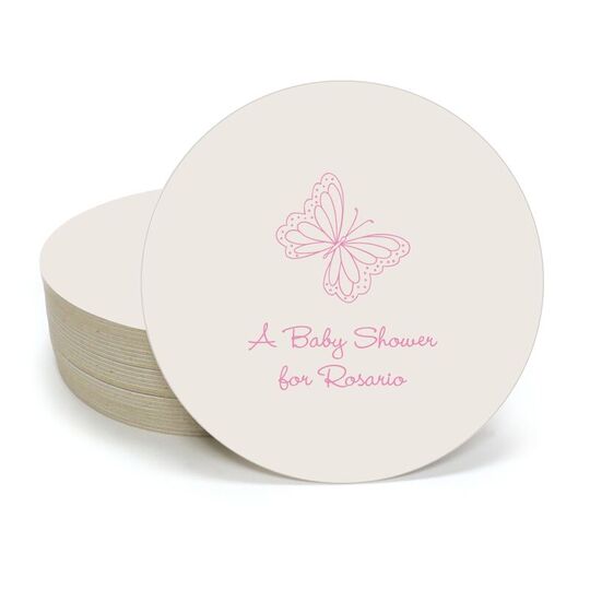 Sweet Butterfly Round Coasters